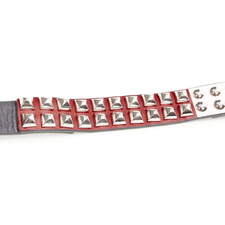 Prada Belt White Leather with Red edge Prada | Accessories | Prada Belt White Leather With Red Edge  main image 3