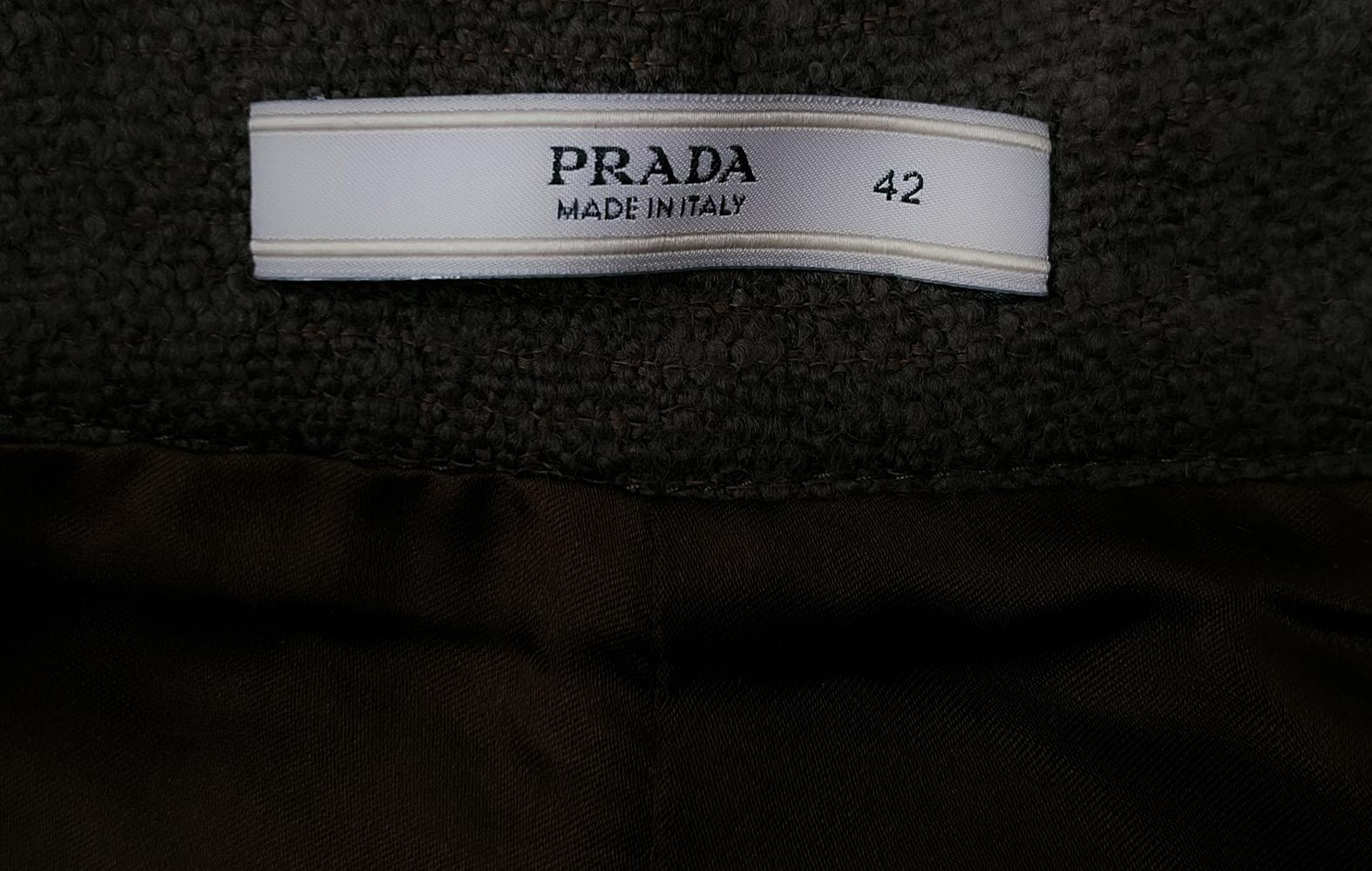 Prada 2000 Skirt Suit Elegant Wool Jacket Skirt For Sale 1