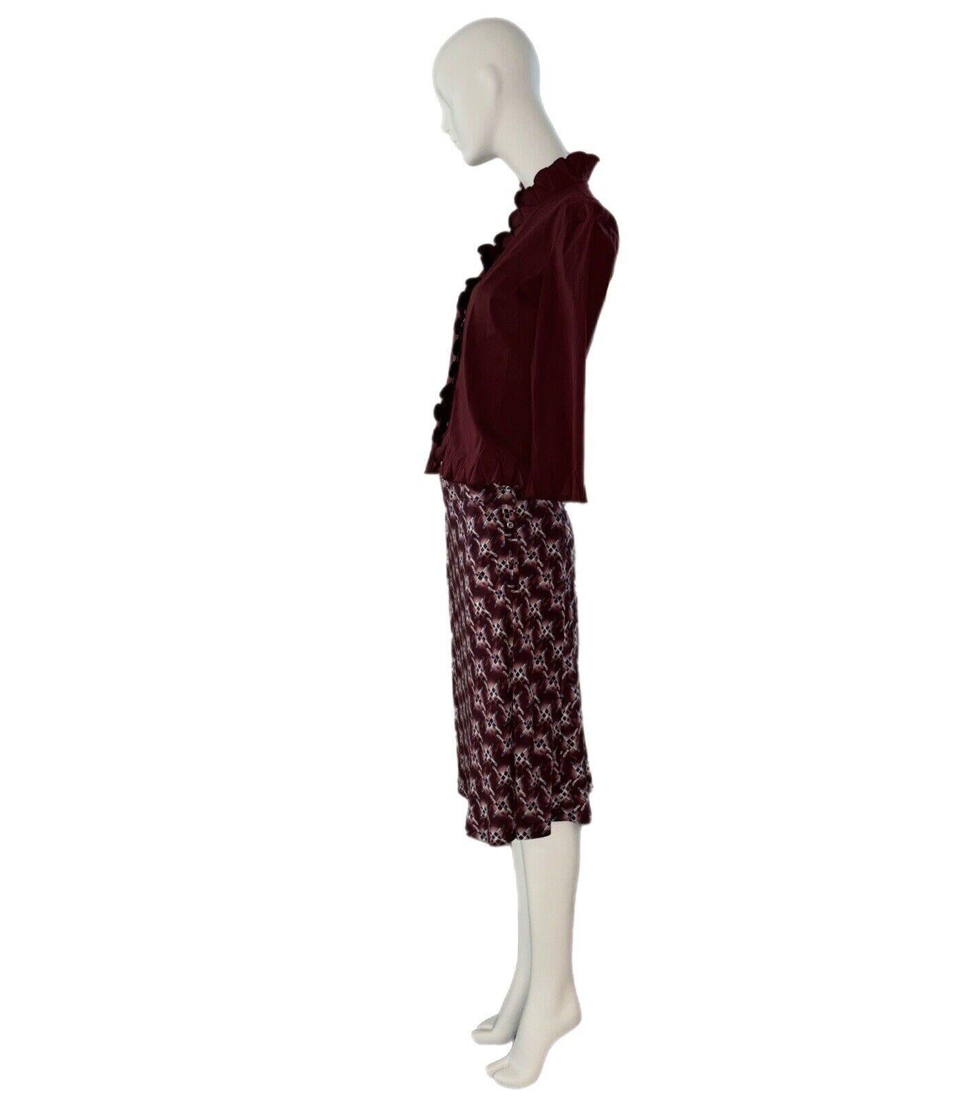 PRADA 2000 - Tailleur jupe vintage à imprimé lèvres en vente 1