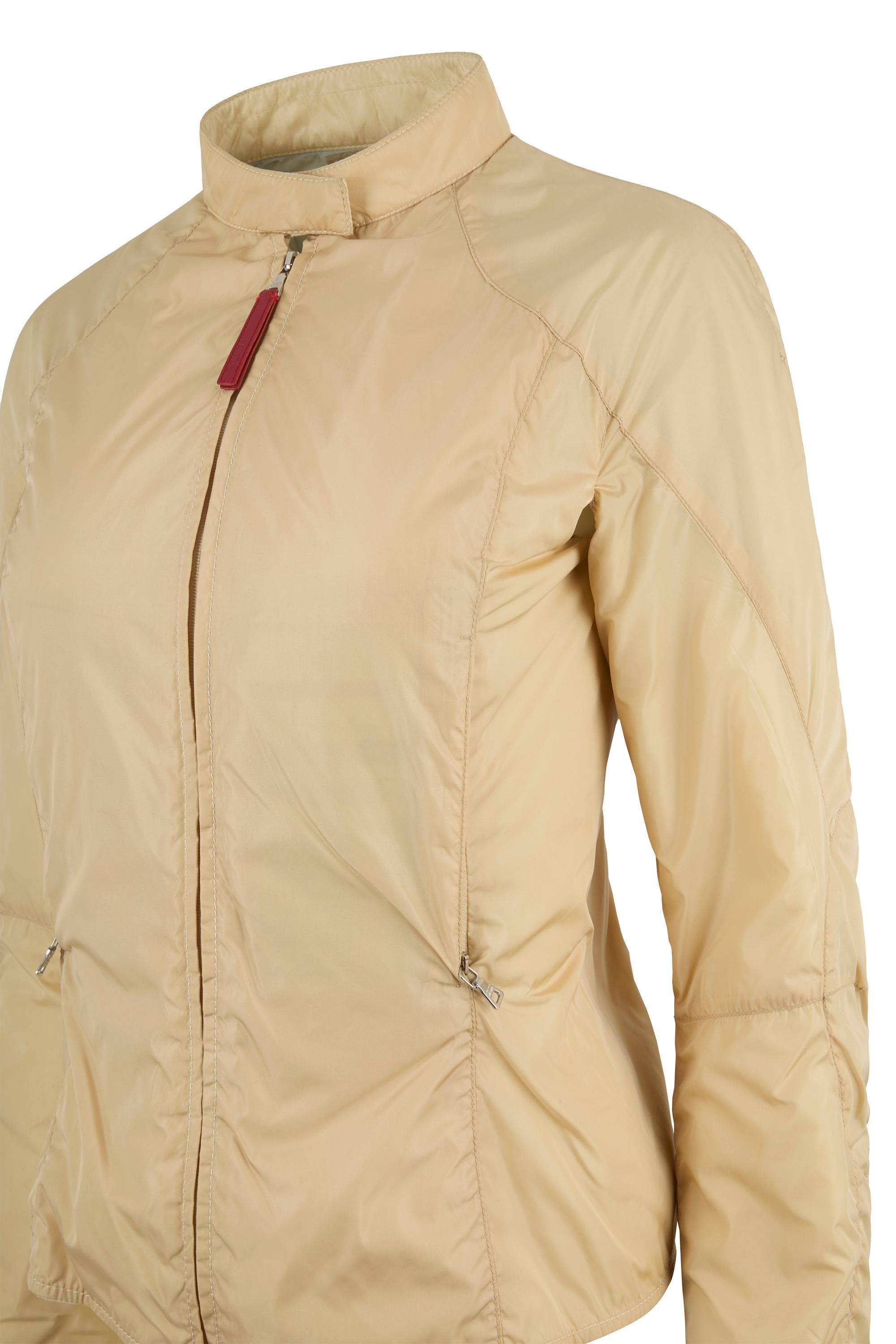Beige Giacca leggera reversibile Prada 2000 in vendita