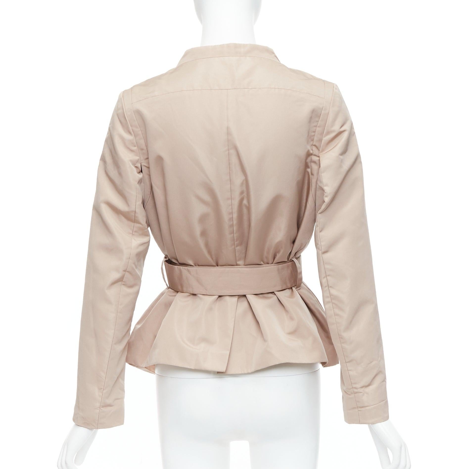 Donna Prada 2007 in misto seta, giacca trench doppiopetto con cintura IT38 XS in vendita