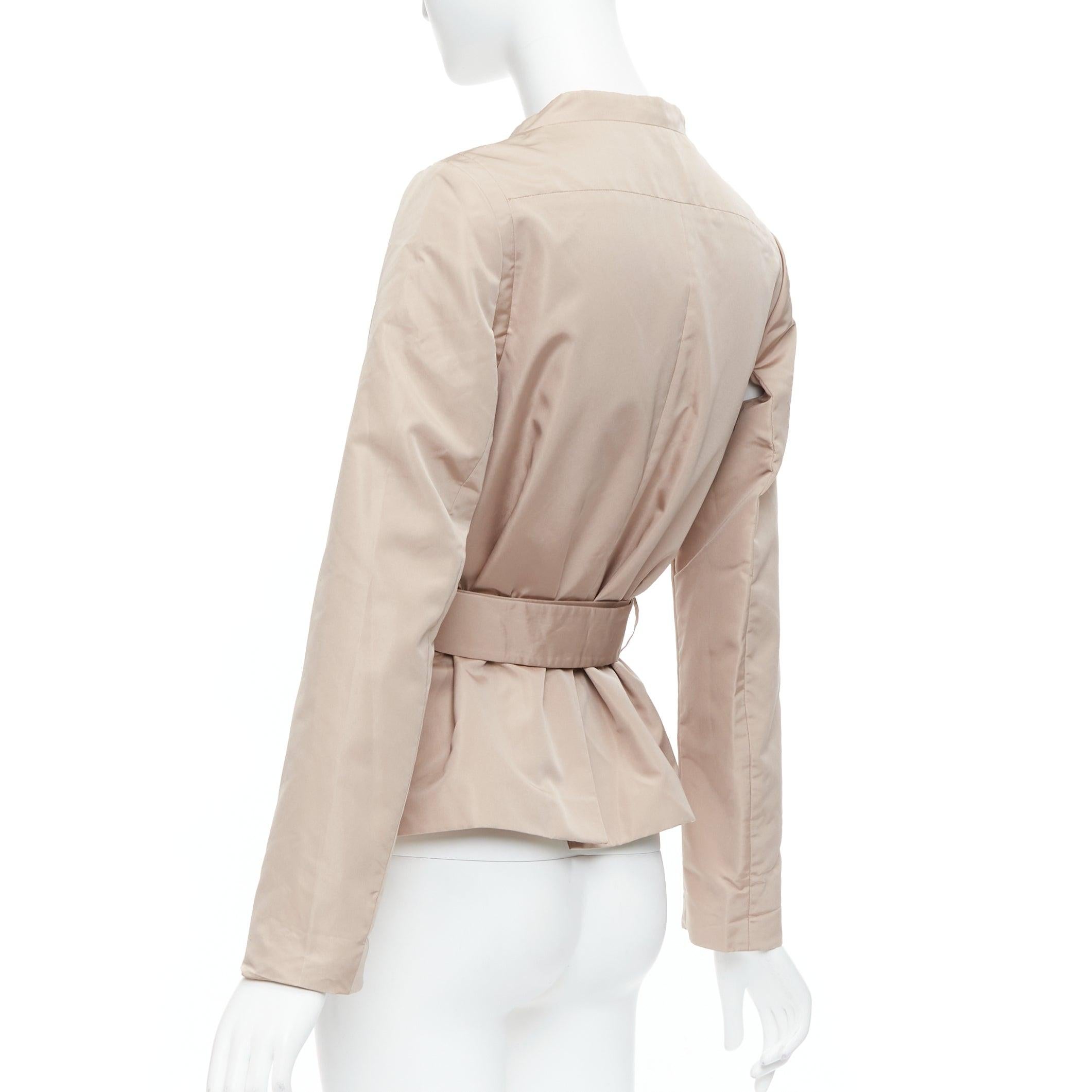 Prada 2007 in misto seta, giacca trench doppiopetto con cintura IT38 XS in vendita 1