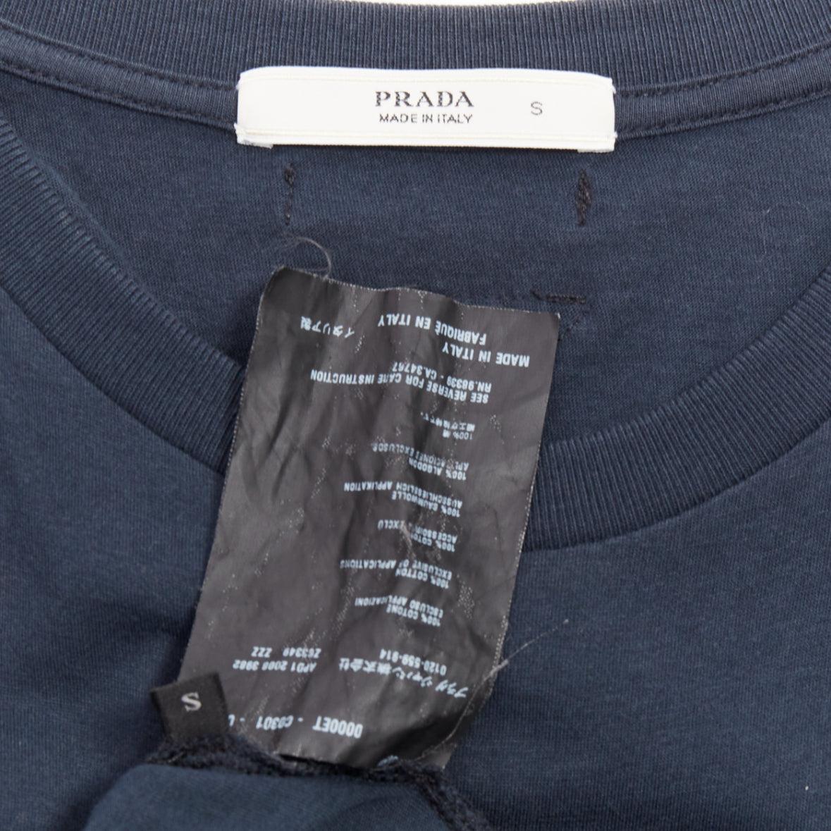 PRADA 2008 camiseta de osito negra con adornos de cristal S en venta 3