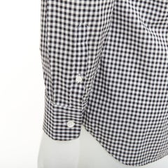 PRADA 2008 black white gingham check cotton long sleeve button shirt EU39 M