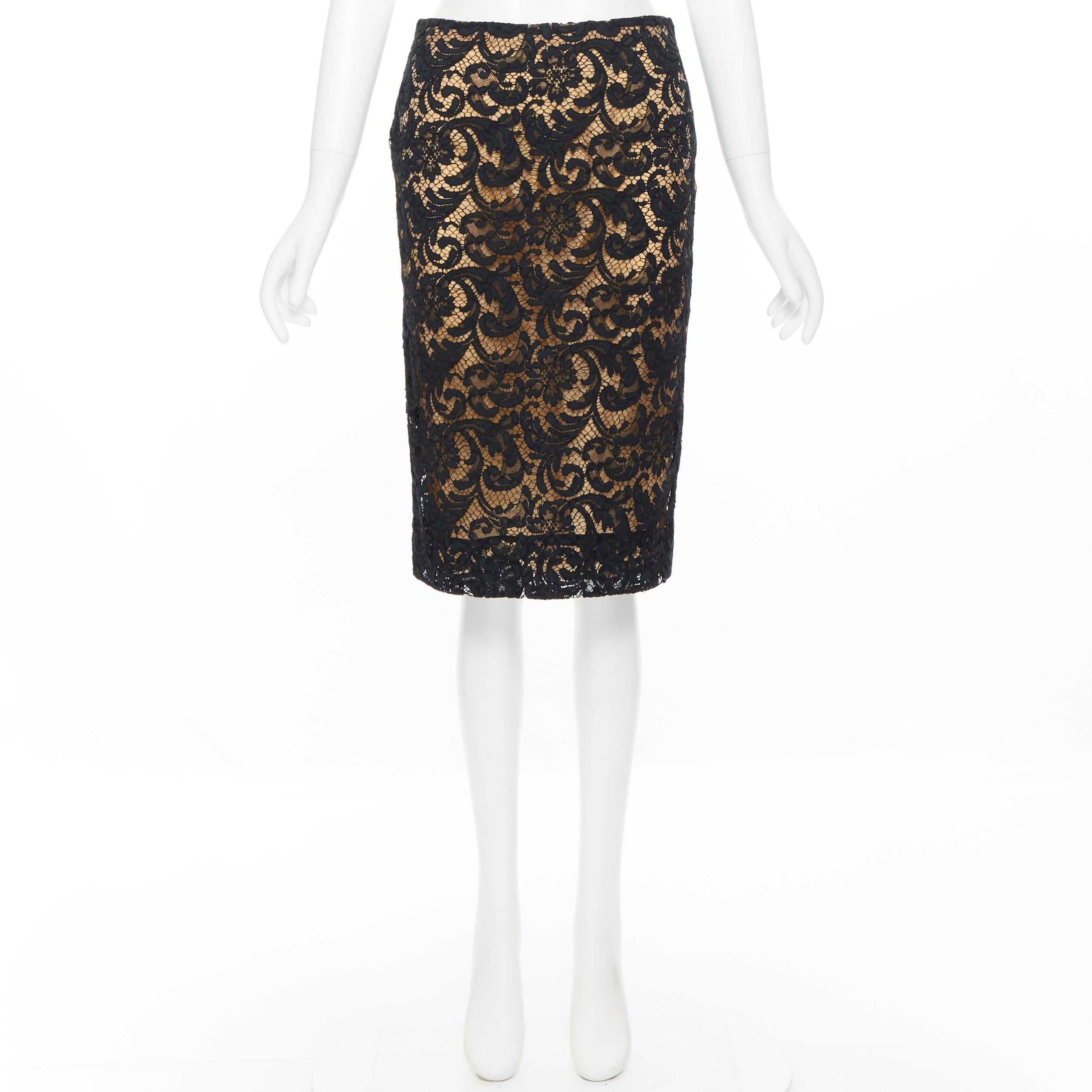 knee length lace skirt