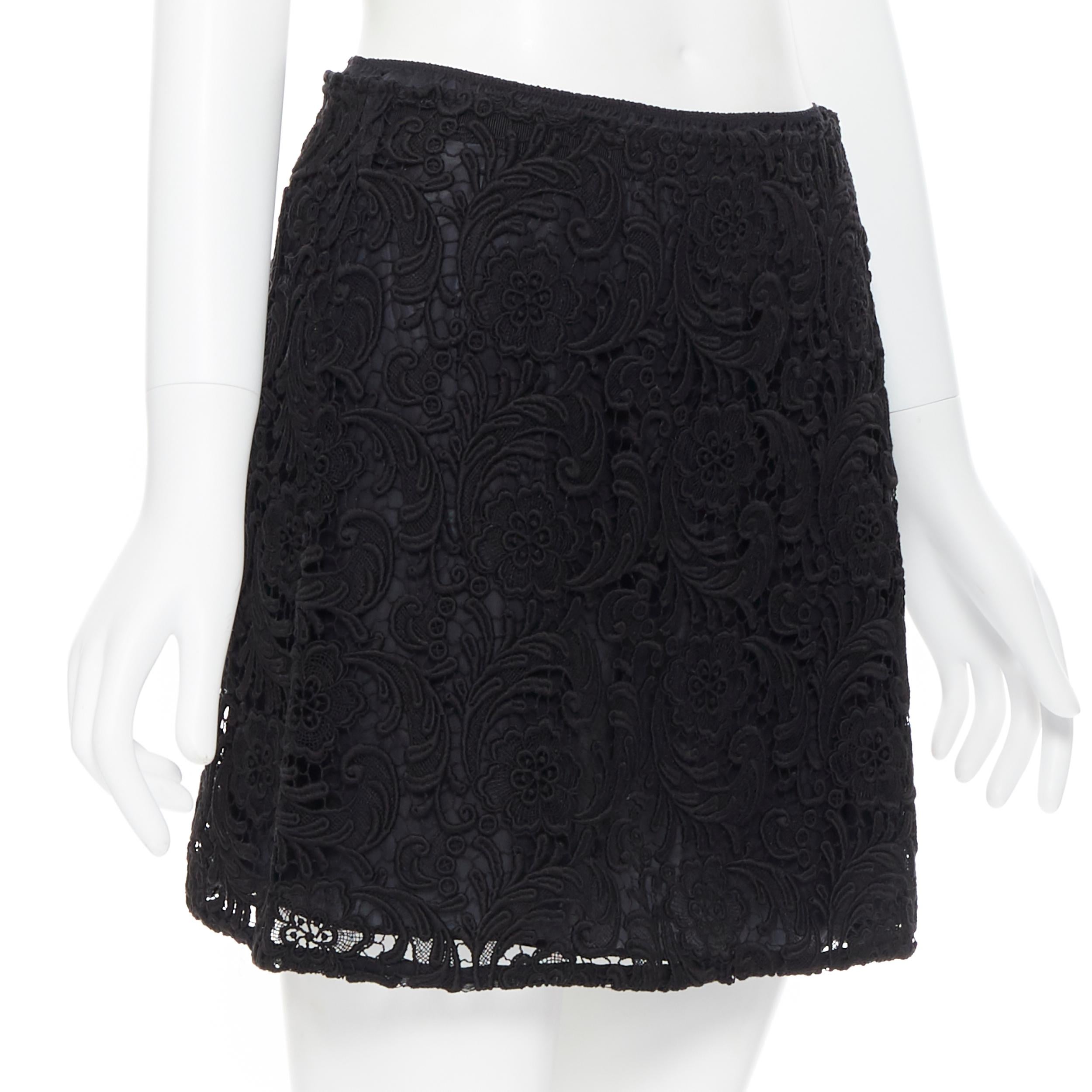 prada white lace skirt