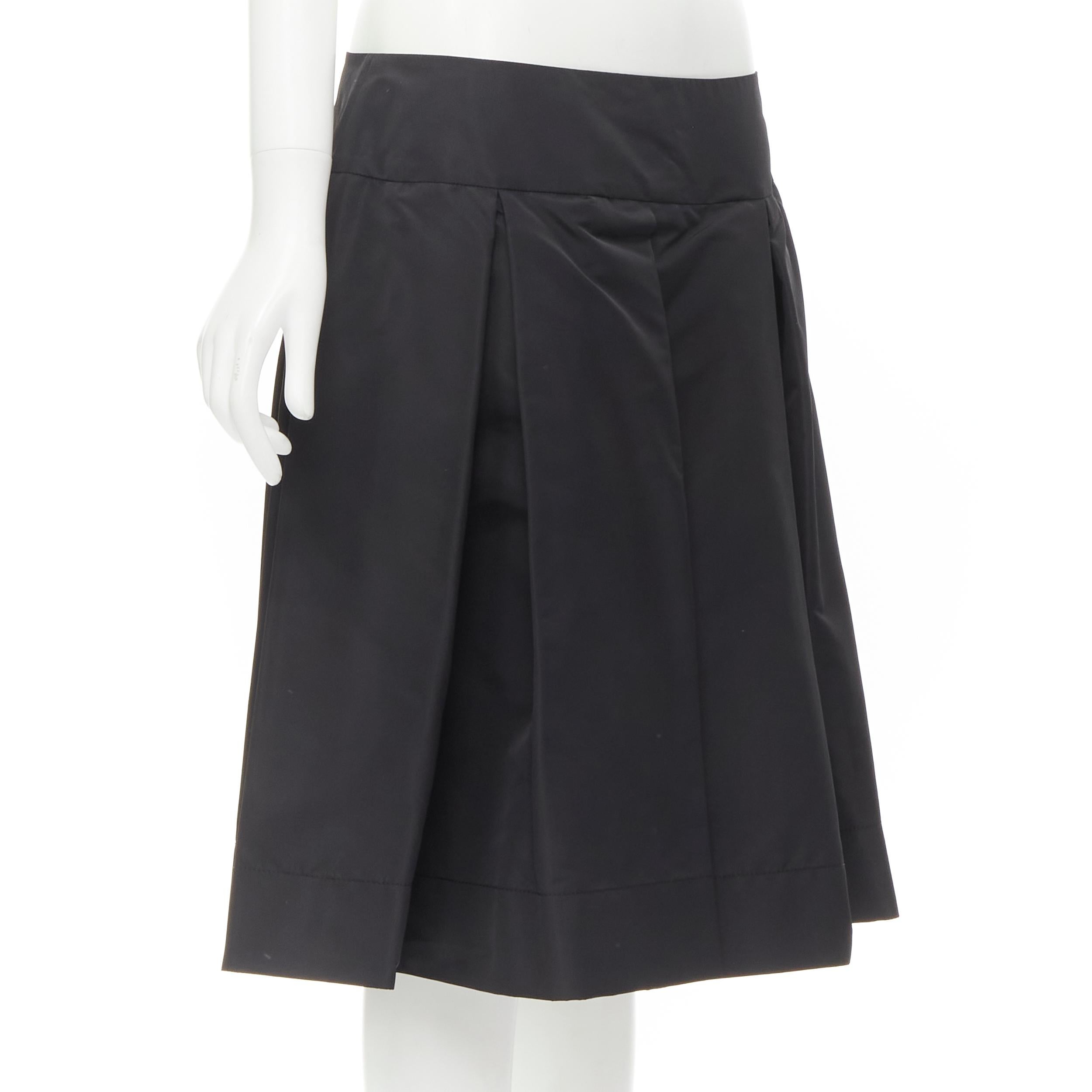 black flared skirt