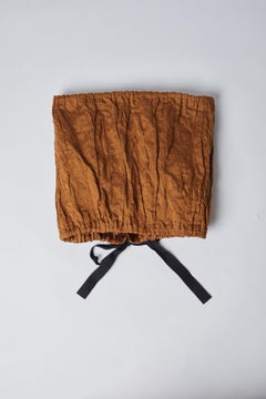 Prada 2009 Spring/Summer Brown Tube Top with Black Bow Ribbons