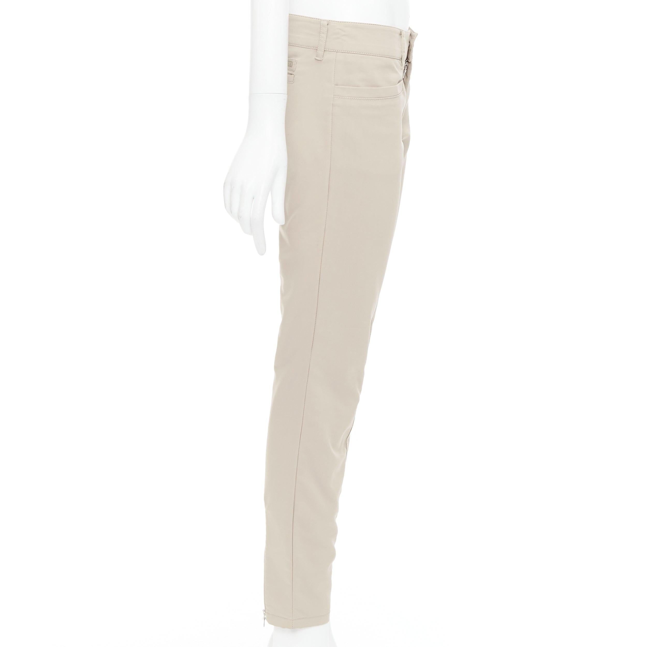 PRADA 2010 beigefarbene Baumwollmischung, konisch zulaufende Hose IT40 S im Zustand „Gut“ im Angebot in Hong Kong, NT