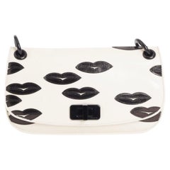 Prada 2010 Madras Black Lips Bag
