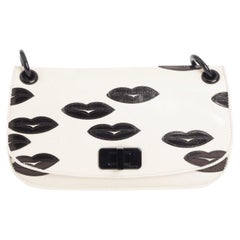 Prada 2010 Madras Black Lips Bag