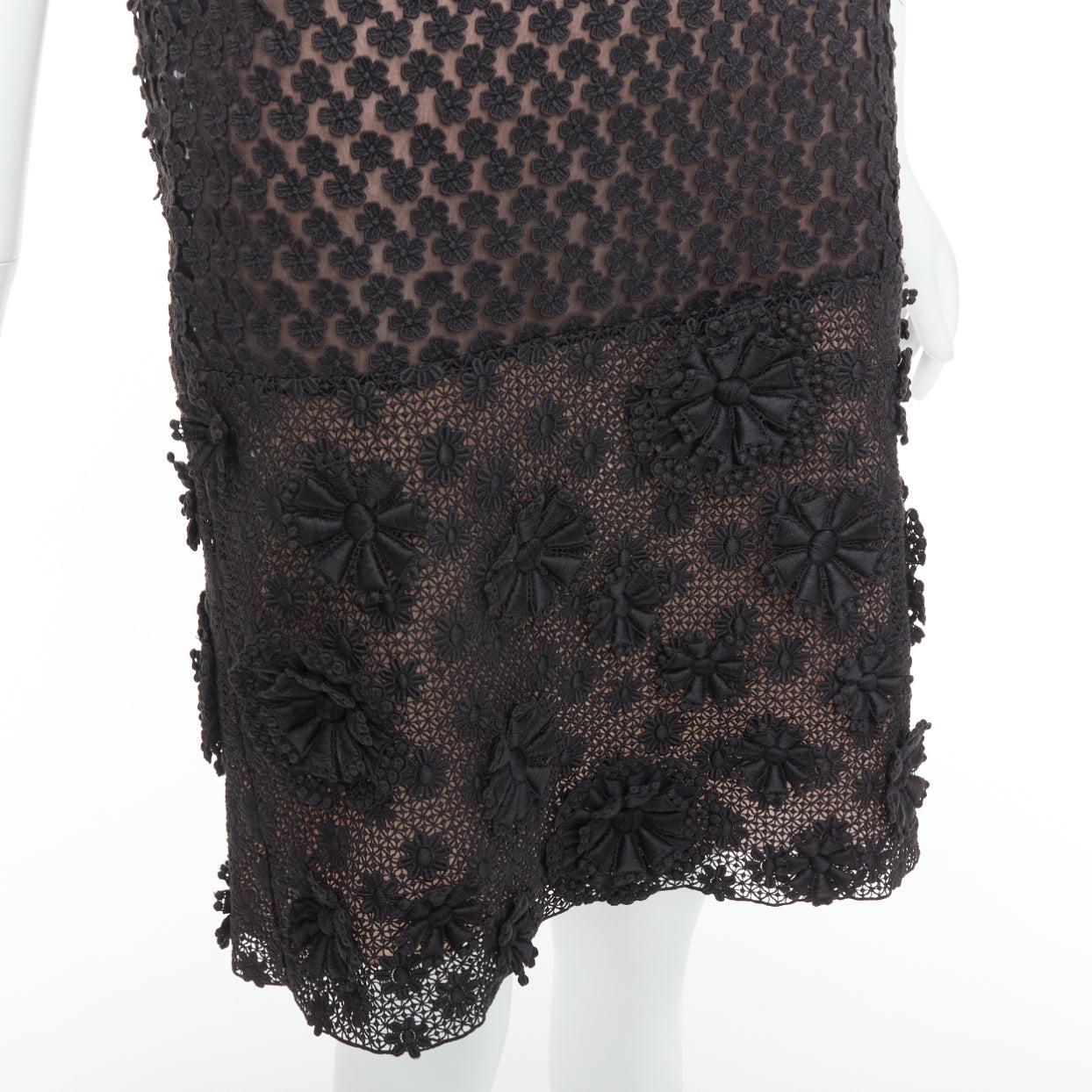 PRADA 2011 black cotton floral applique lace silk lined dress IT38 XS
Reference: MECG/A00020
Brand: Prada
Designer: Miuccia Prada
Collection: 2011
Material: Cotton, Blend
Color: Black, Nude
Pattern: Floral
Closure: Slip On
Lining: Nude Silk
Extra