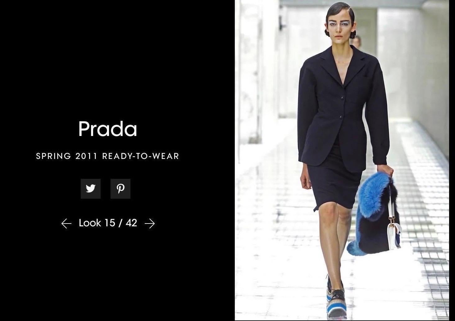 Prada 2011 Runway 2011 bicolor faux far stole scarf wrap 5