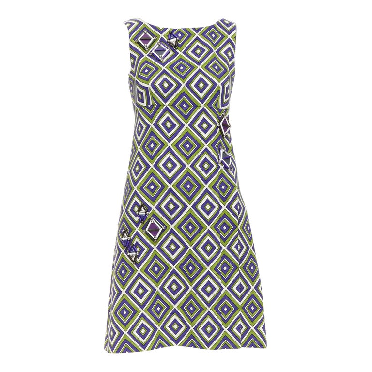 prada green dress Prada Ruffle Collar Long Dress Secondhand main image 0