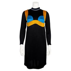 Prada 2014 SS Runway Black Knit Dress with Trompe L'oeil Bra Detail
