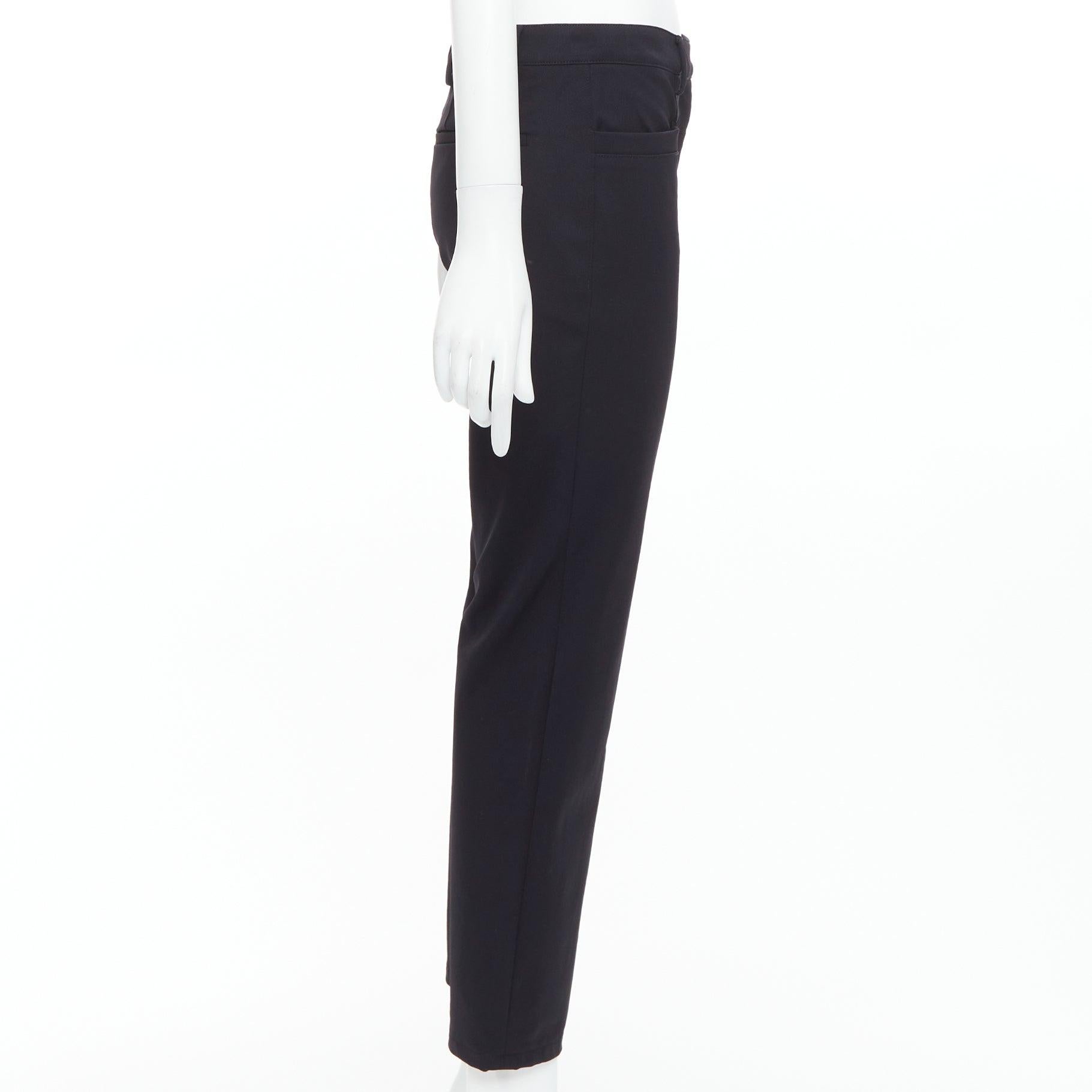 PRADA 2015 schwarzer Twill horizontale Taschen konisch zulaufende Hose IT40 S im Zustand „Hervorragend“ im Angebot in Hong Kong, NT