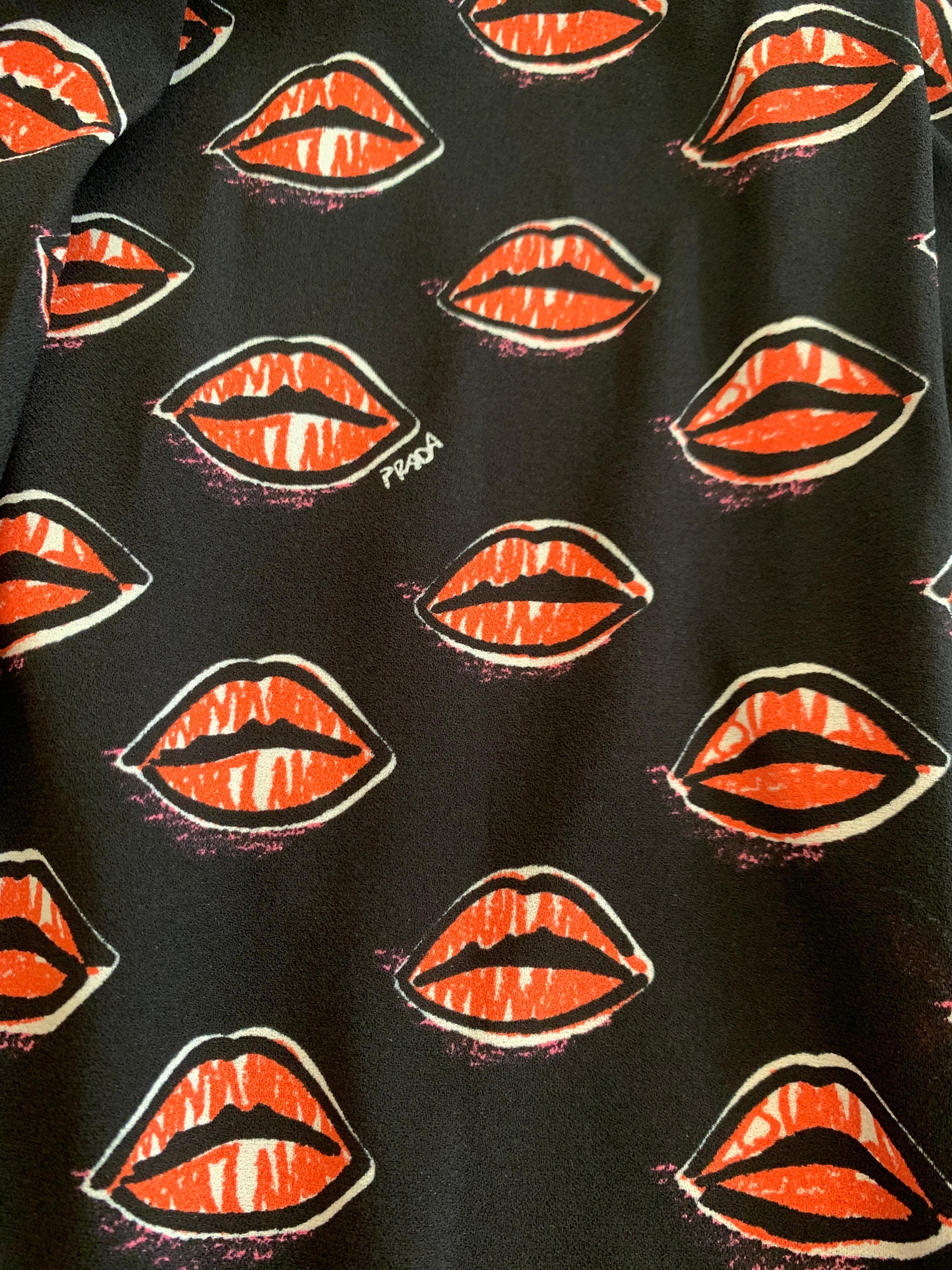 prada lipstick dress