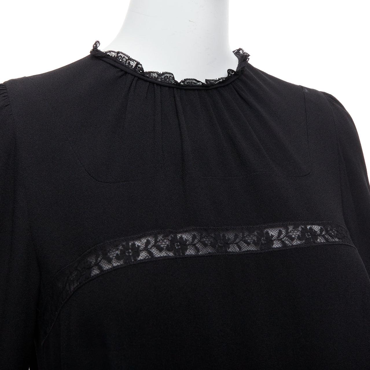 PRADA 2016 black sheer lace applique pleated sides fit flare dress IT40 S
Reference: PYCN/A00129
Brand: Prada
Designer: Miuccia Prada
Collection: 2016
Material: Acetate, Blend
Color: Black
Pattern: Solid
Closure: Zip
Lining: Black Fabric
Made in: