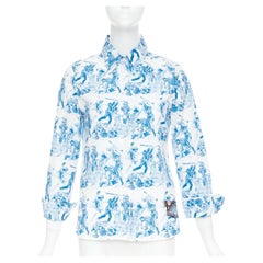 PRADA 2016 Christophe Chemin The Important Ones print french cuff shirt IT38 XS