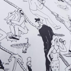 PRADA 2016 Christophe Chemin The Important Ones white print tshirt M