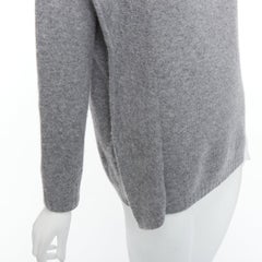PRADA 2016 pull asymétrique à panneaux latéraux en laine grise et cachemire IT38 XS