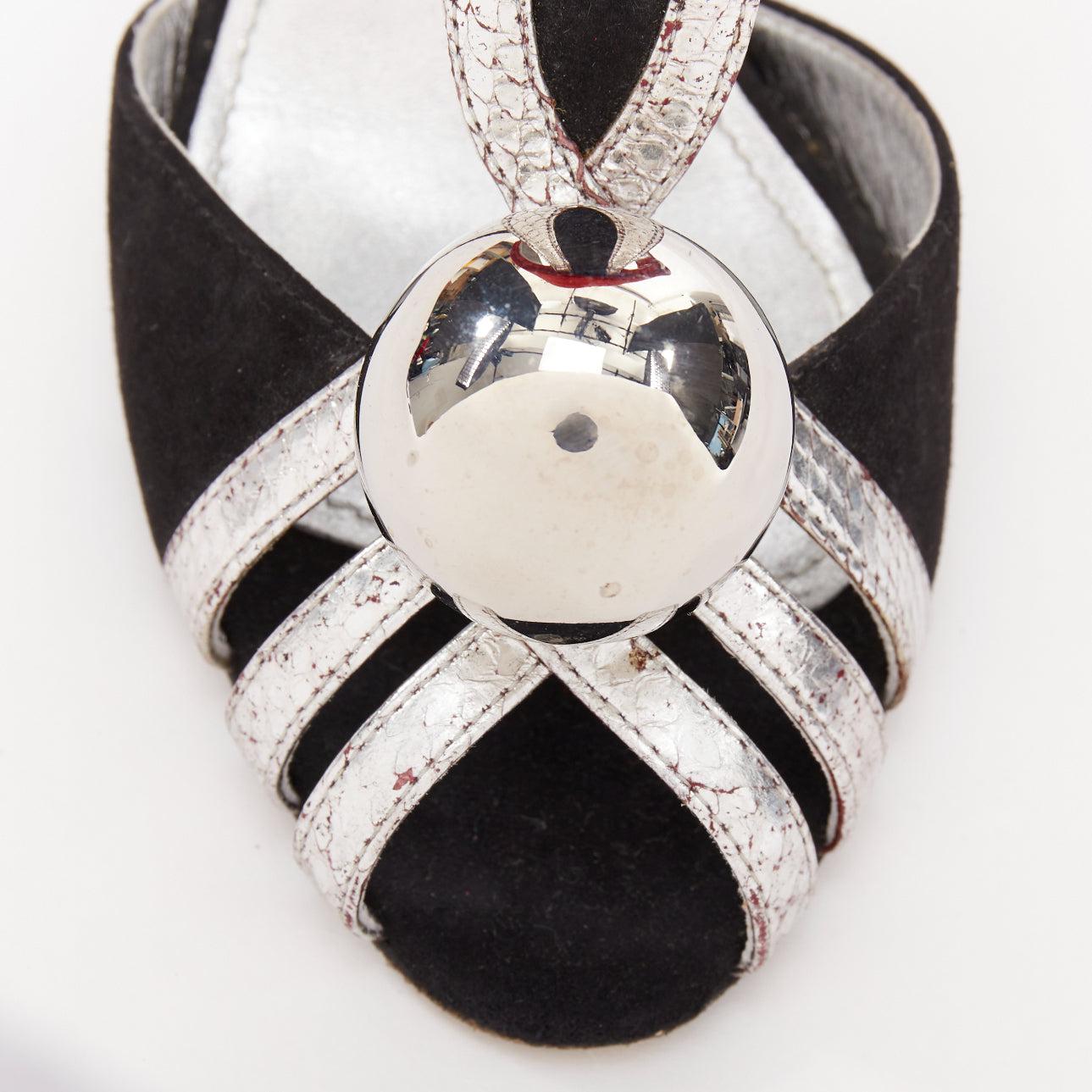 PRADA 2016 Runway miroir dôme ball rouge noir mixte architecturale talons EU37,5. Pour femmes en vente
