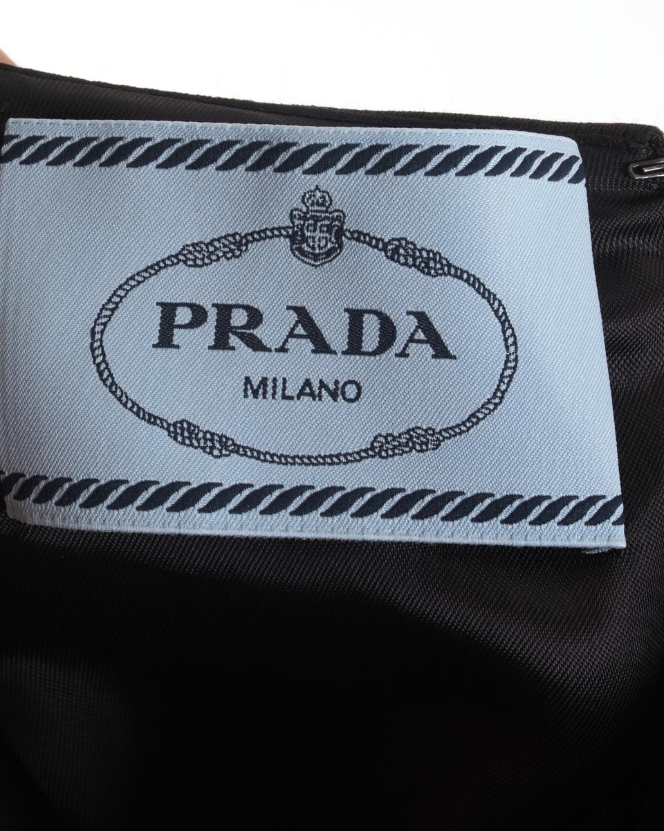 Prada 2017 Black Sleeveless Cocktail Dress with Ruffle Hem  - 2/4 For Sale 6