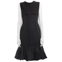 Prada 2017 Black Sleeveless Cocktail Dress with Ruffle Hem  - 2/4