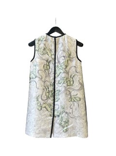 Prada 2017 Rabbit A-Line Silk Dress