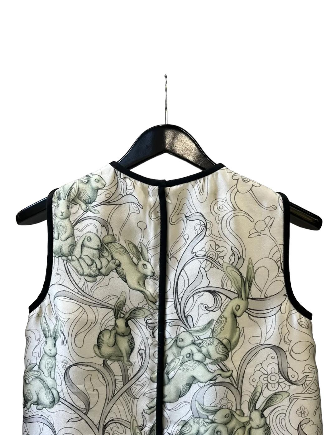 Prada 2017 Rabbit A-Line Silk Dress In Good Condition In LISSE, NL