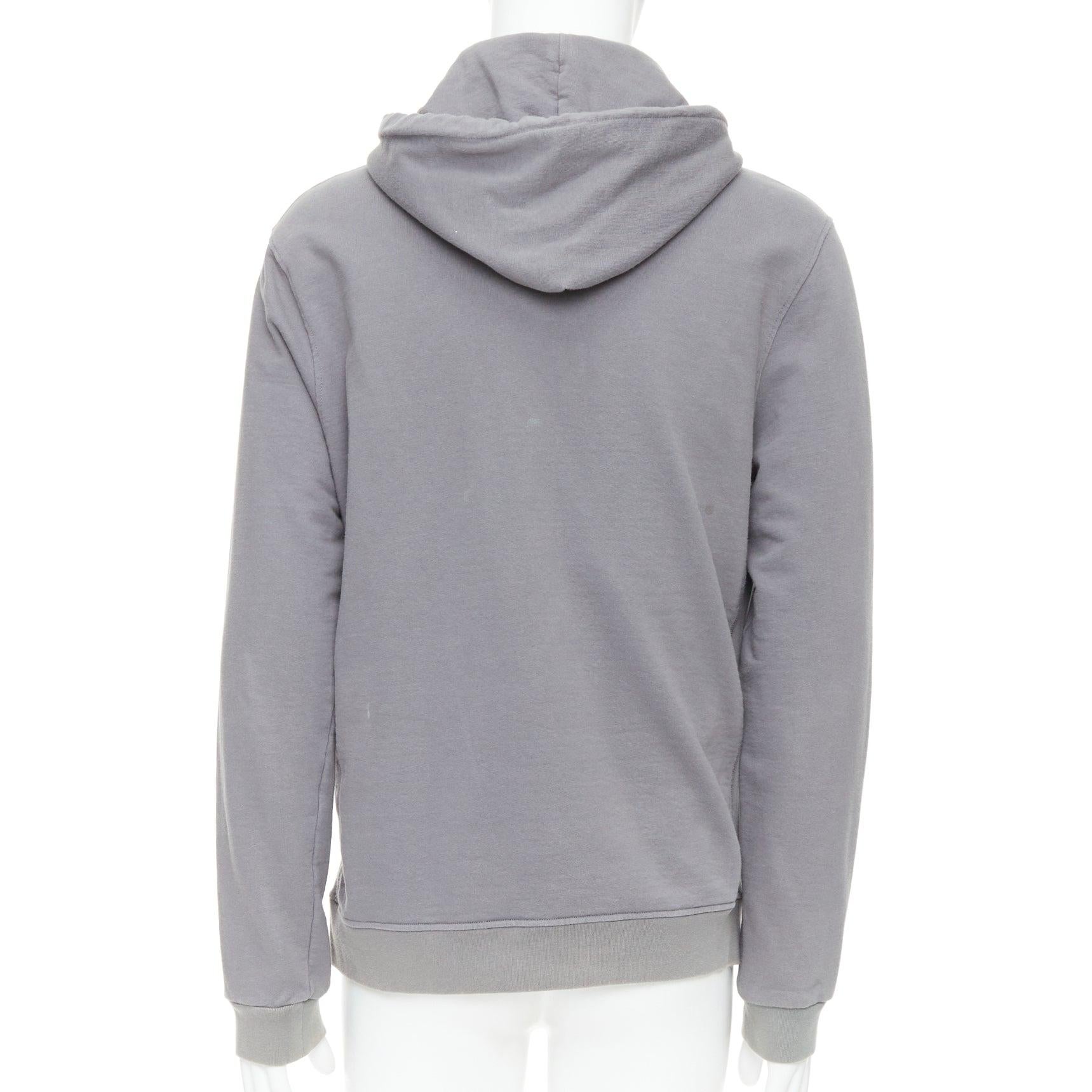 Men's PRADA 2018 Line Rossa grey cotton red sports logo hoodie L For Sale