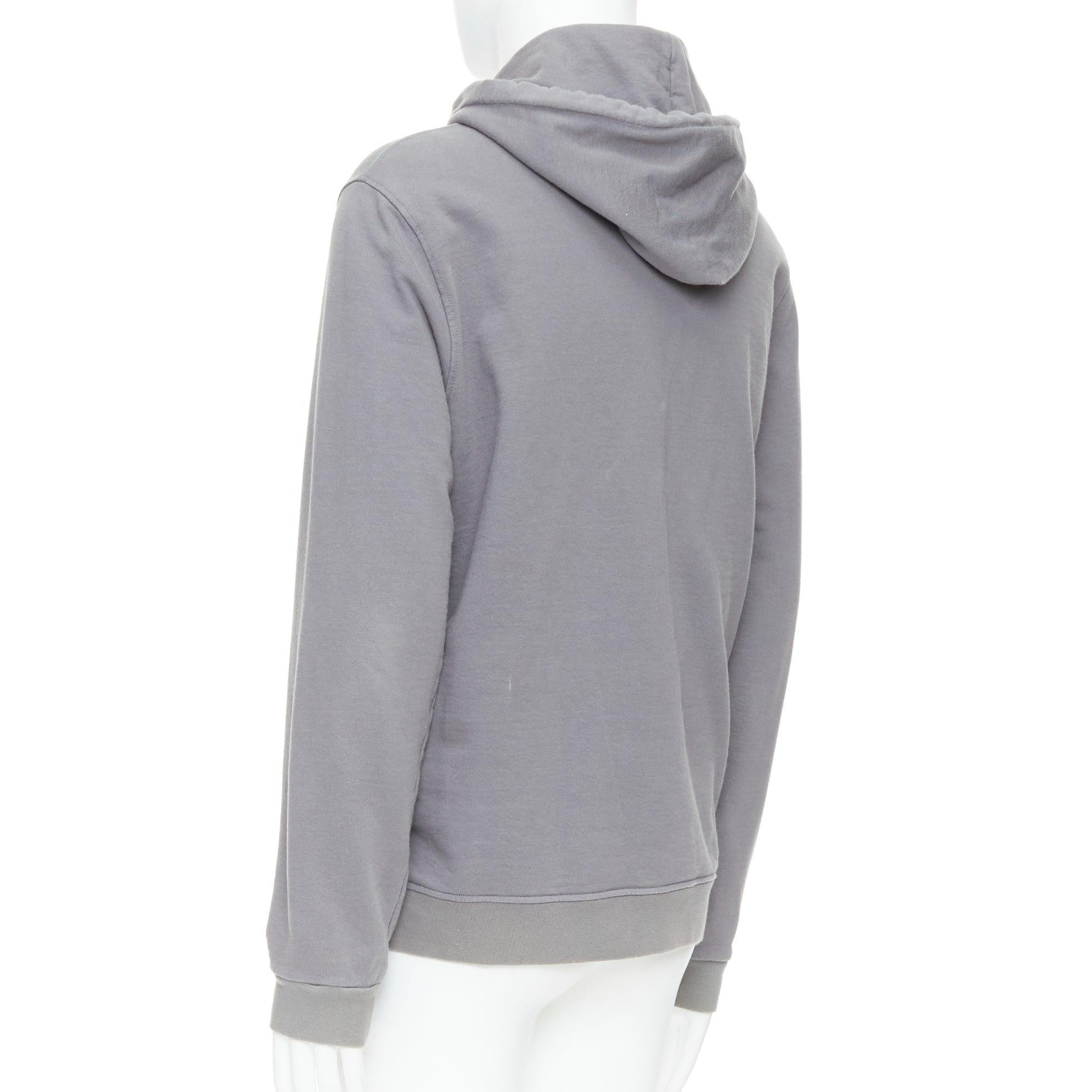 PRADA 2018 Line Rossa grey cotton red sports logo hoodie L For Sale 1