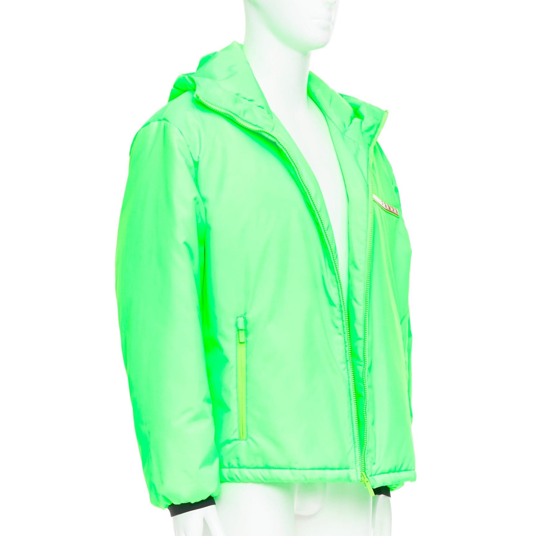 Vert PRADA 2018 Linea Rossa Veste polaire en Primaloft vert fluo S ASAP Rocky en vente