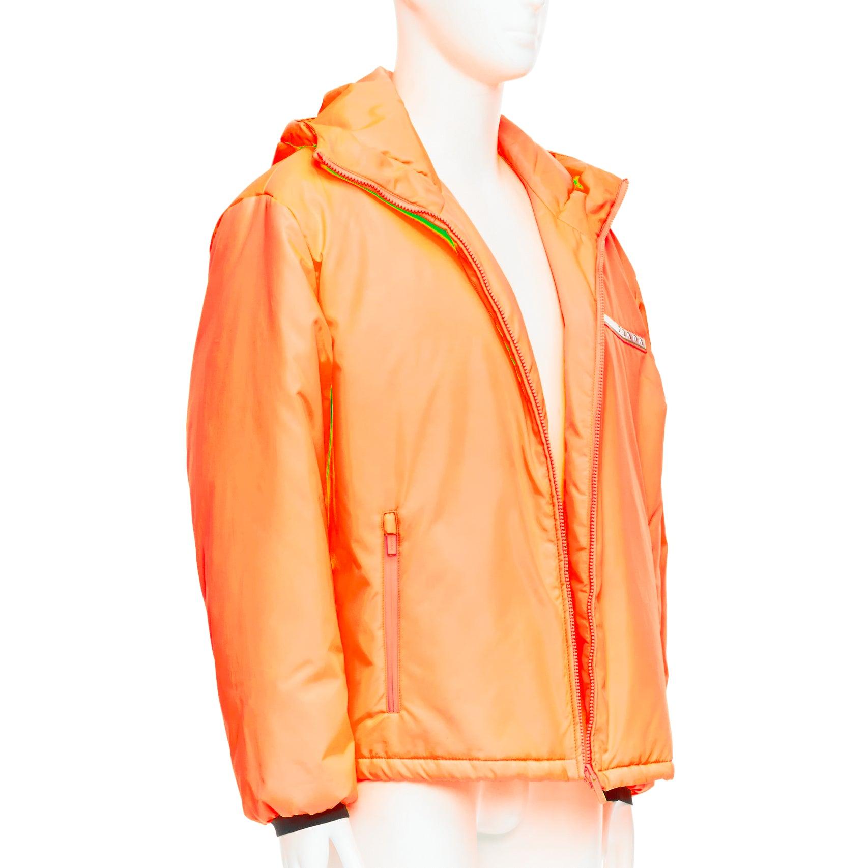 Arancia PRADA 2018 Linea Rossa Primaloft arancione neon M Kanye West in vendita