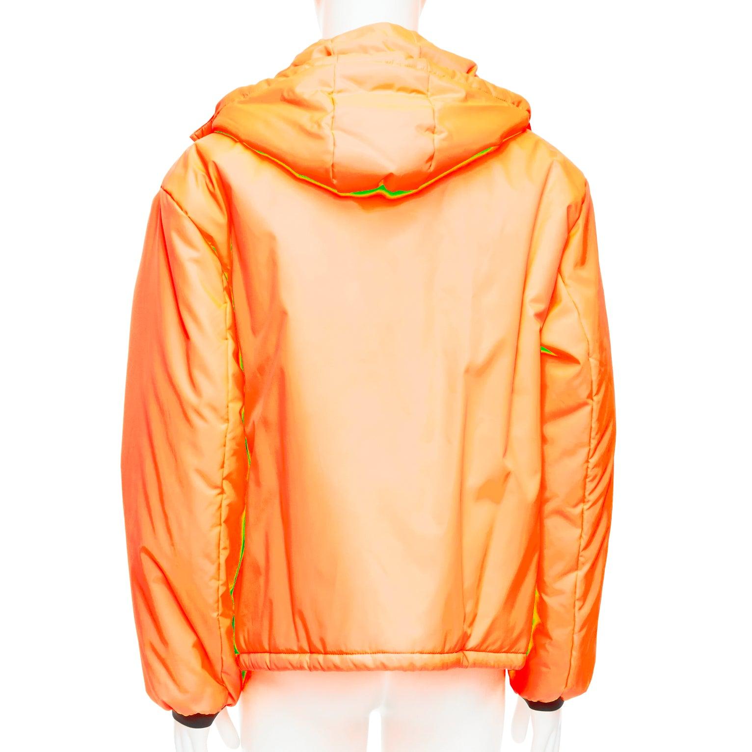 Uomo PRADA 2018 Linea Rossa Primaloft arancione neon M Kanye West in vendita