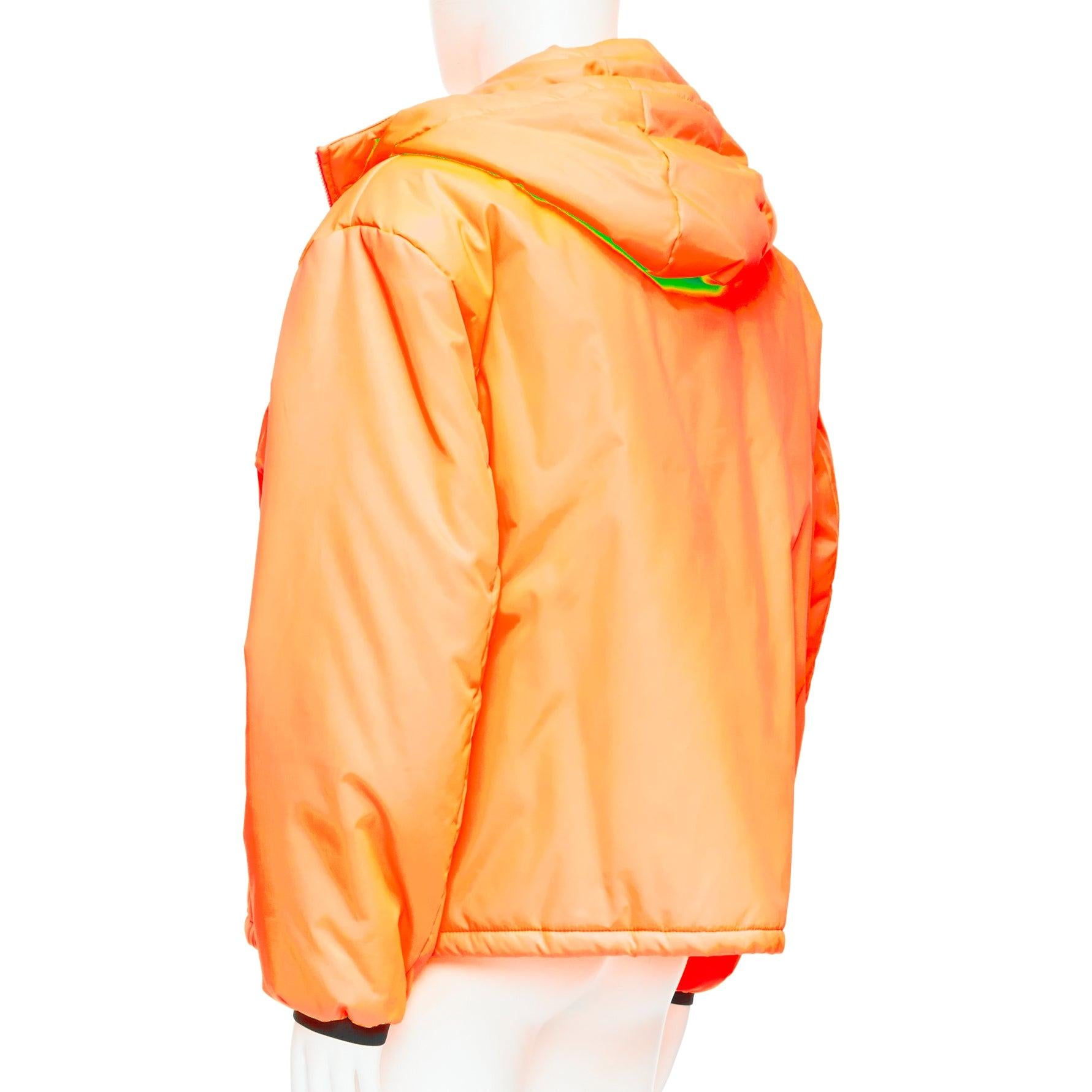 PRADA 2018 Linea Rossa Primaloft arancione neon M Kanye West in vendita 1