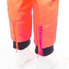 PRADA 2018 Linea Rossa SPG52M Primaloft Coral neon orange insulated pants M
