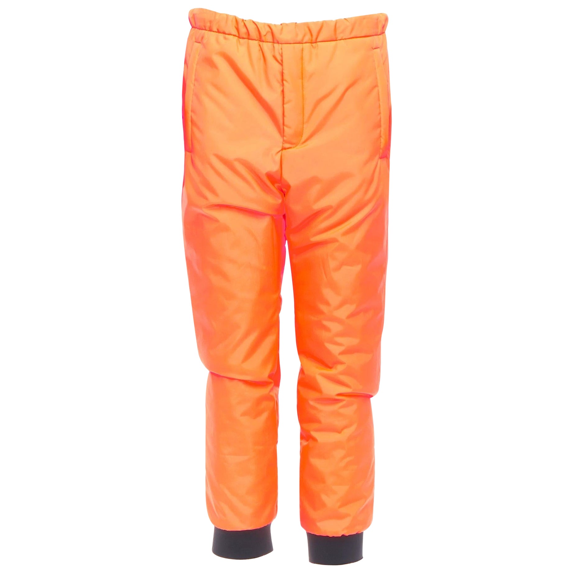 PRADA 2018 Linea Rossa SPG52M Primaloft Coral neon orange insulated pants M