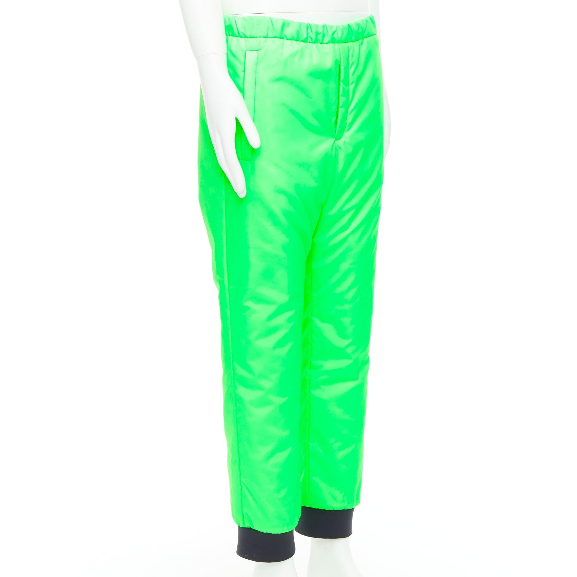 Vert PRADA 2018 Linea Rossa SPG52M Primaloft Pantalon isolé Pistachio M Asap Rocky en vente