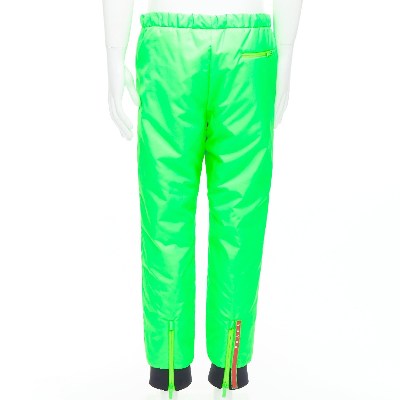 PRADA 2018 Linea Rossa SPG52M Primaloft Pantalon isolé Pistachio M Asap Rocky Pour hommes en vente