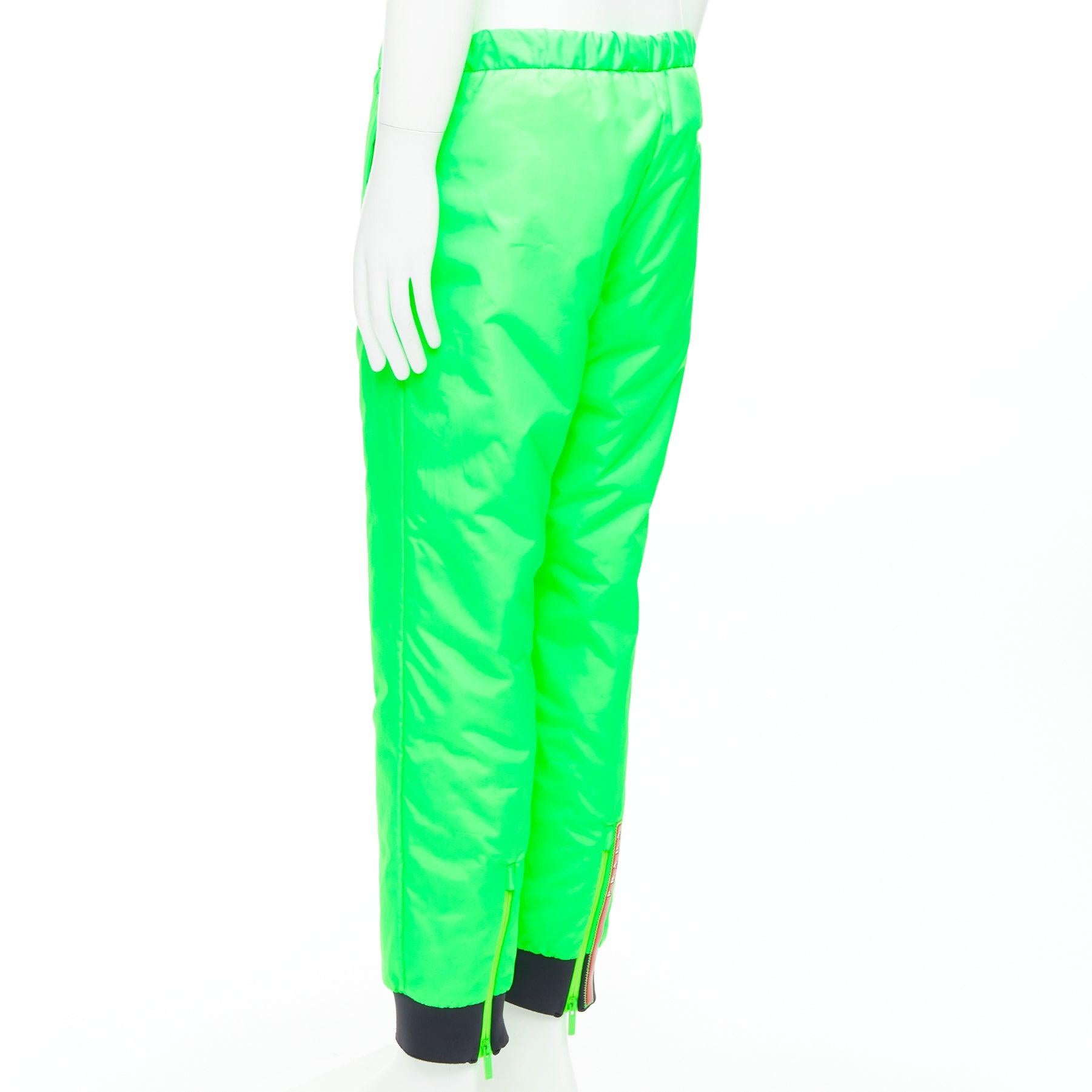 PRADA 2018 Linea Rossa SPG52M Primaloft Pantalon isolé Pistachio M Asap Rocky en vente 1