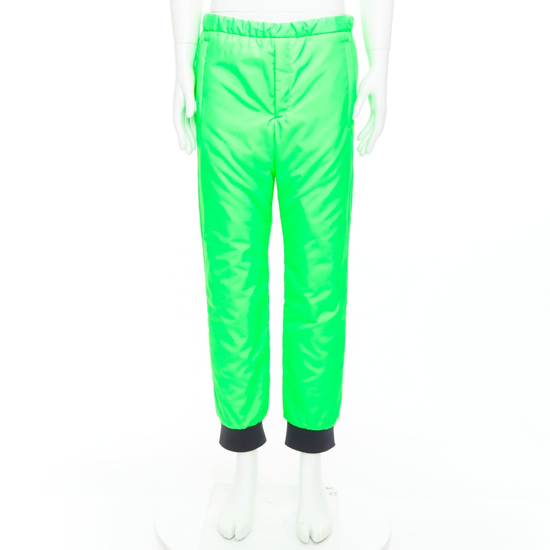 PRADA 2018 Linea Rossa SPG52M Primaloft Pantalon isolé Pistachio M Asap Rocky en vente 3