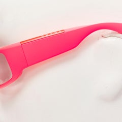 PRADA 2018 Linea Rossa SPS02U matte pink wrap around shield sunglasses Y2K