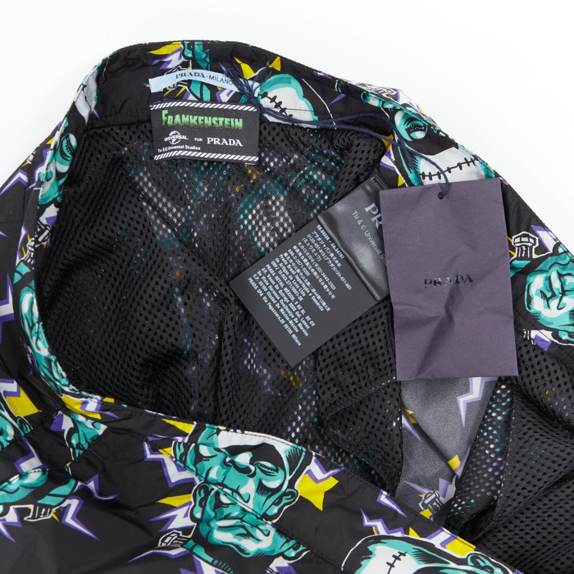 PRADA 2019 Frankenstein print nylon triangle logo swimming shorts IT48 M 6