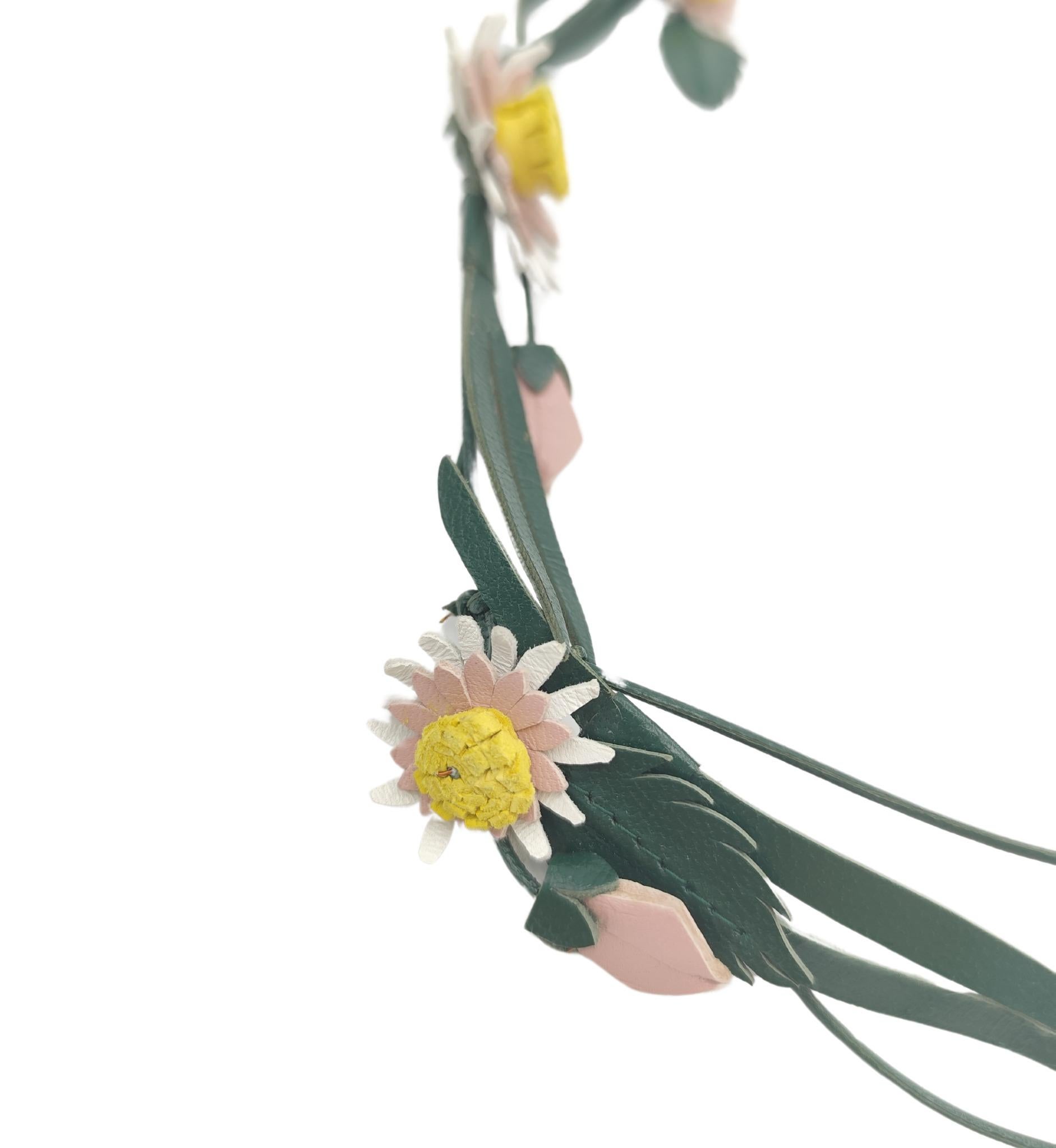 Gray Prada 2019 leather flower necklace