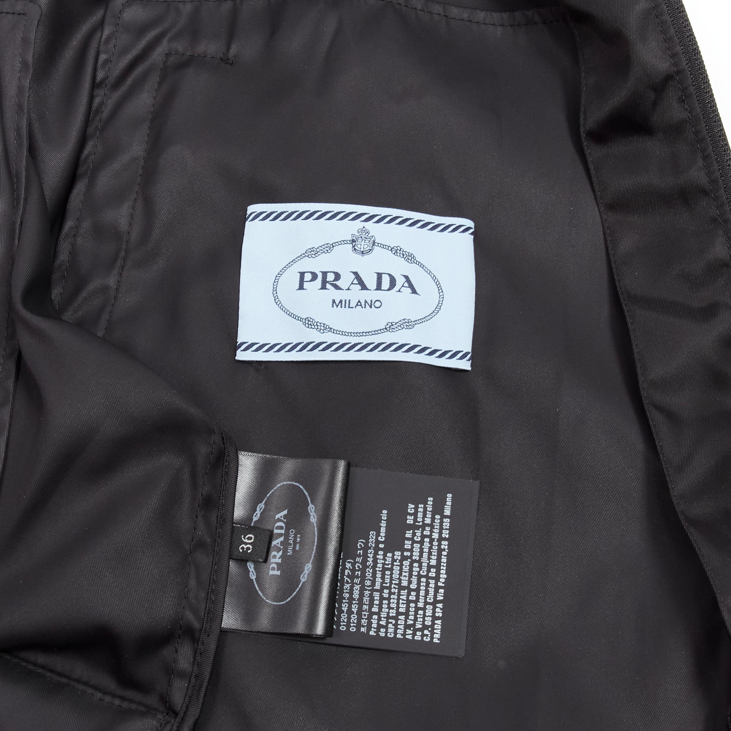 PRADA 2019 nylon triangle logo waist bag buckle hooded windbreaker jacket IT36 X For Sale 4