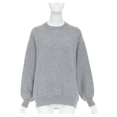 Pull-over PRADA 2020 en cachemire gris chiné, à empiècements triangulaires, taille IT42 M