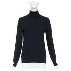 Pull à col roulé PRADA 2021, noir, en maille fine, mélange de laine vierge, taille IT42 M