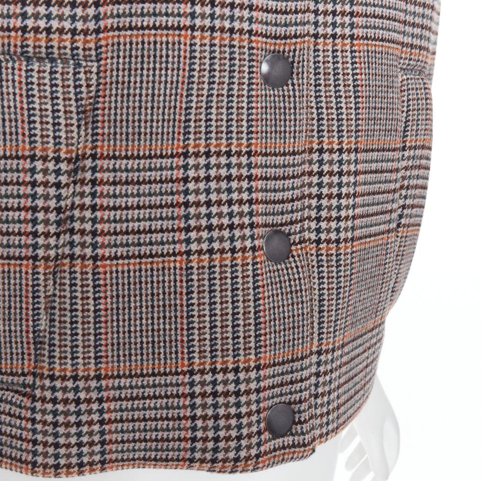 PRADA 2021 Pulloverweste mit Hahnentrittmuster aus Wolle und Kaschmir mit Kaschmirfalten IT42 M im Angebot 2