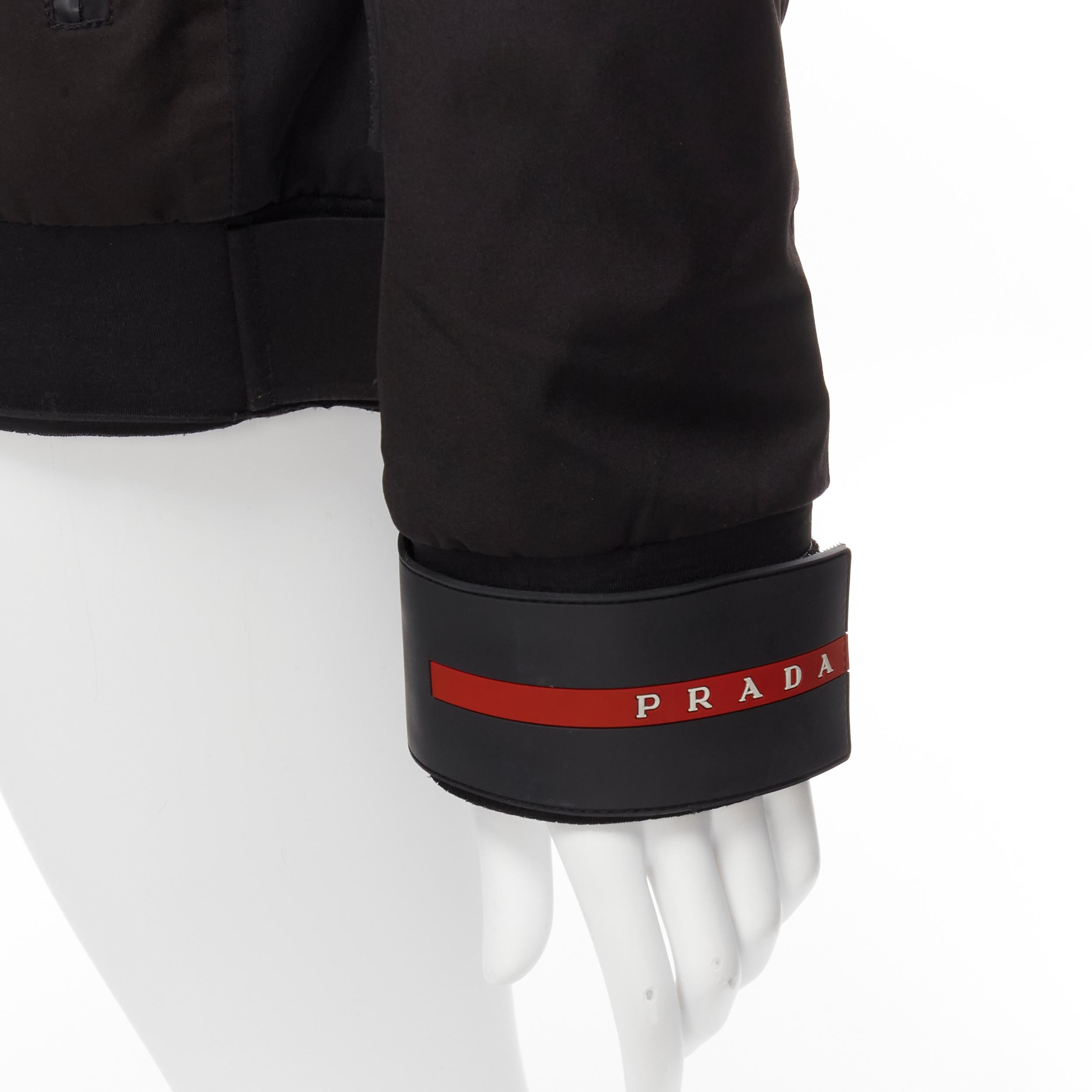 PRADA 2021 Linea Rossa black nylon red logo technical ski jacket M
Reference: TGAS/D00231
Brand: Prada
Designer: Miuccia Prada
Collection: 2021 Linea Rossa
Material: Nylon
Color: Black, Red
Pattern: Solid
Closure: Zip
Lining: Black Fabric
Extra